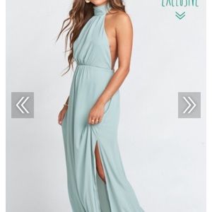 Show Me You Mumu Silver Sage Collette Dress